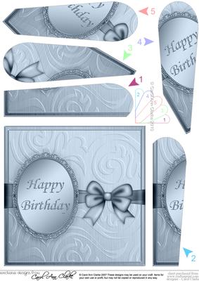 Birthday Quick Card with Fan Pyramage Topper