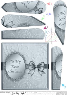 Birthday Husband Quick Card with Fan Pyramage Topper