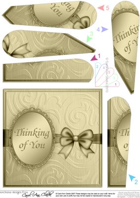 Thinking of You Quick Card with Fan Pyramage Topper