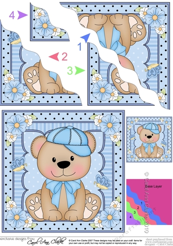 Cute Little Teddy Bear - Wavey Corner Stacker