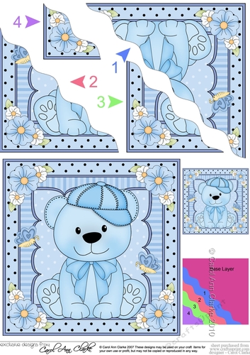 Cute Little Teddy Bear - Wavey Corner Stacker