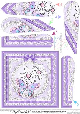Fluttery Butterfly Quick Card with Fan Pyramage Topper