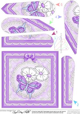 Fluttery Butterfly Quick Card with Fan Pyramage Topper