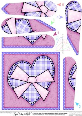 Funky Hearts Quick Card with Fan Pyramage Topper