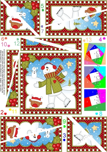 Christmas Snowman Rio Twisted Spiral Side Stacker