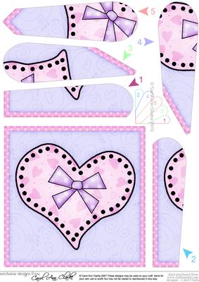 Funky Hearts Quick Card with Fan Pyramage Topper