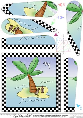 Pirates Ahoy Quick Card with Fan Pyramage Topper