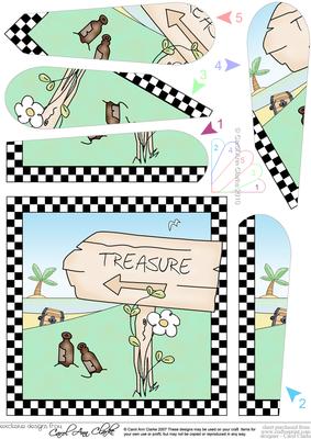 Pirates Ahoy Quick Card with Fan Pyramage Topper