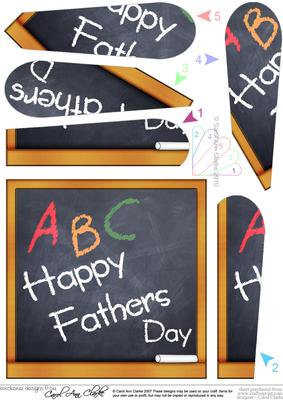 Blackboard Quick Card with Fan Pyramage Topper