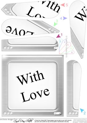 Computer Screen Quick Card with Fan Pyramage Topper