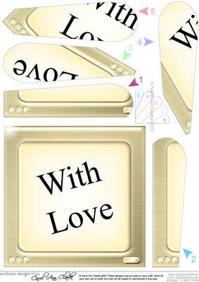 Computer Screen Quick Card with Fan Pyramage Topper