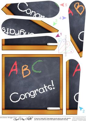 Blackboard Quick Card with Fan Pyramage Topper