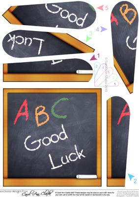 Blackboard Quick Card with Fan Pyramage Topper