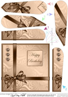 Elegant Flourish Quick Card with Fan Pyramage Topper