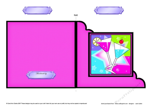 Lets Celebrate - Cut and Fold Corner Card 
