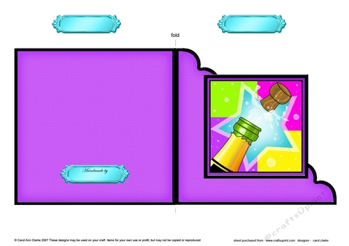 Lets Celebrate - Cut and Fold Corner Card 