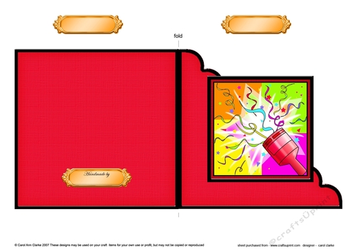 Lets Celebrate - Cut and Fold Corner Card 