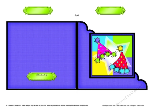 Lets Celebrate - Cut and Fold Corner Card 
