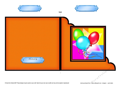 Lets Celebrate - Cut and Fold Corner Card 