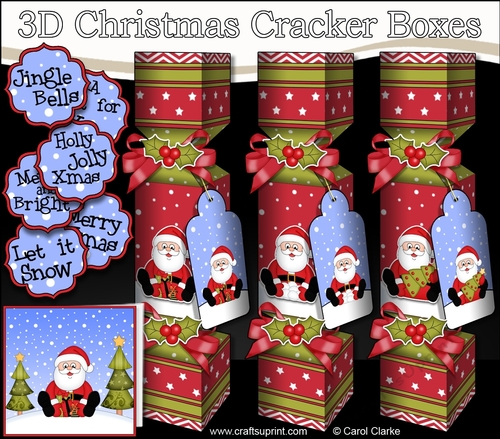Santa Claus - 3D Christmas Cracker Boxes 