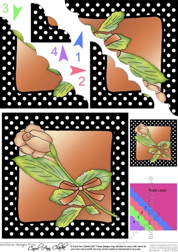 Single Rose - Scalloped Corner Stacker