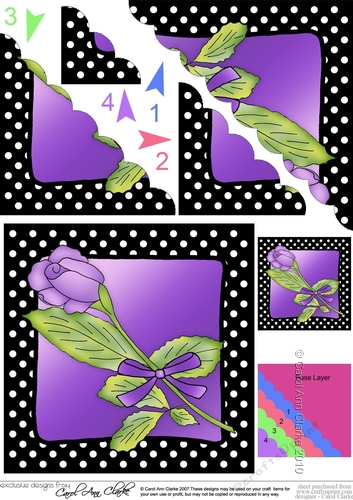 Single Rose - Scalloped Corner Stacker