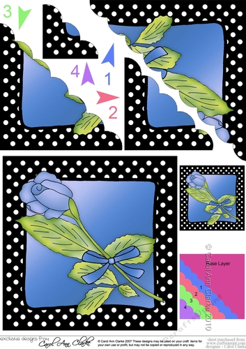 Single Rose - Scalloped Corner Stacker