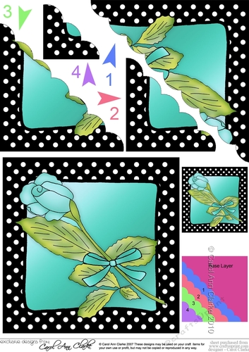 Single Rose - Scalloped Corner Stacker