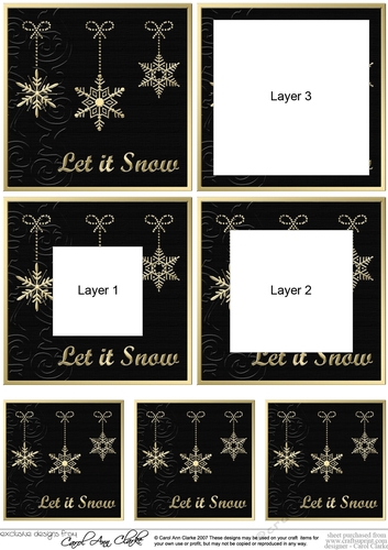 Elegant Christmas Snowflakes - Tunnel Topper