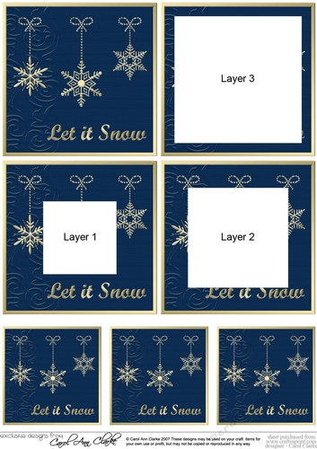 Elegant Christmas Snowflakes - Tunnel Topper