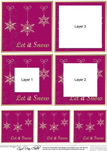Elegant Christmas Snowflakes - Tunnel Topper