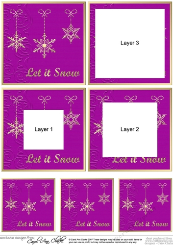 Elegant Christmas Snowflakes - Tunnel Topper