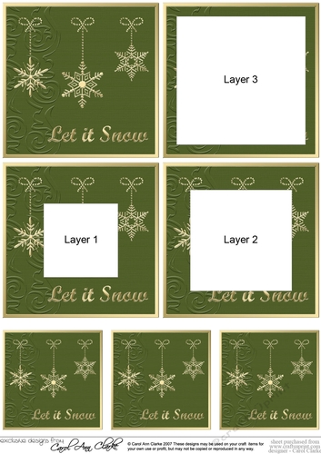 Elegant Christmas Snowflakes - Tunnel Topper