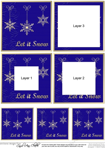 Elegant Christmas Snowflakes - Tunnel Topper