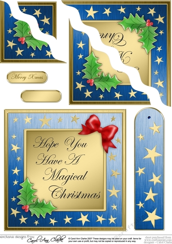 Elegant Christmas Greeting - Wavey Corner Stacker