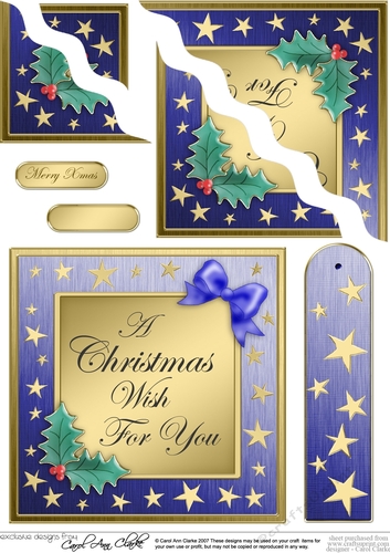 Elegant Christmas Greeting - Wavey Corner Stacker