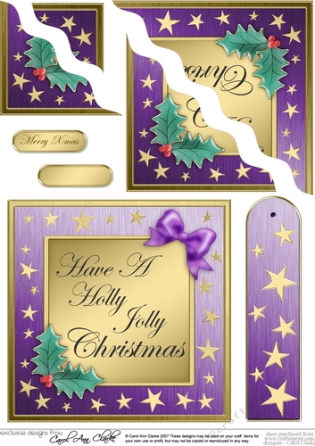 Elegant Christmas Greeting - Wavey Corner Stacker