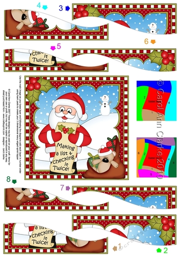 Christmas Santa - Wavy Spiral Side Stacker