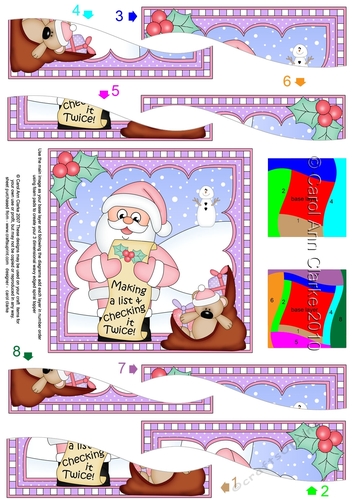 Christmas Santa - Wavy Spiral Side Stacker