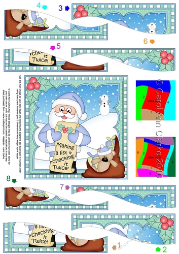 Christmas Santa - Wavy Spiral Side Stacker