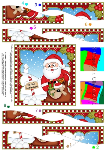 Christmas Santa - Wavy Spiral Side Stacker