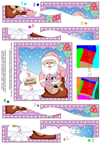 Christmas Santa - Wavy Spiral Side Stacker