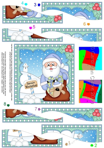 Christmas Santa - Wavy Spiral Side Stacker