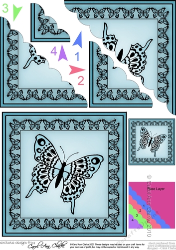 Big Butterfly - Scallop Corner side stacker Topper