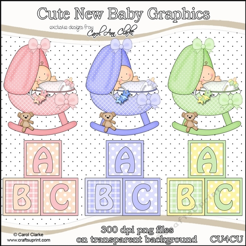 Cute New Baby - CU4CU Digital Clip Art Set