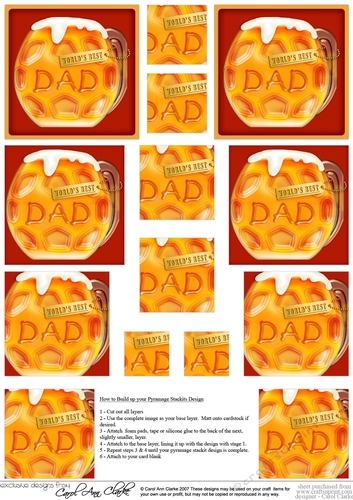 Mine is a Pint - Worlds Best Dad - Pyramage sheet