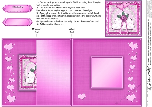 Wedding Cake - No-Hole Fold Back Card