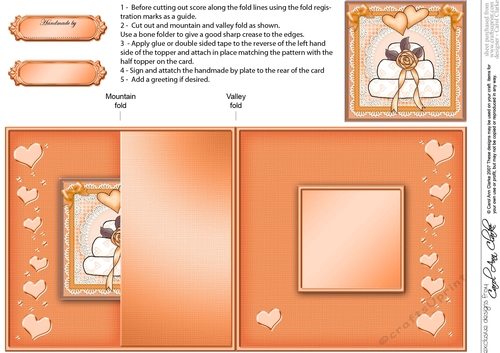 Wedding Cake - No-Hole Fold Back Card