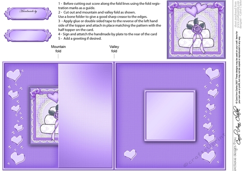Wedding Cake - No-Hole Fold Back Card