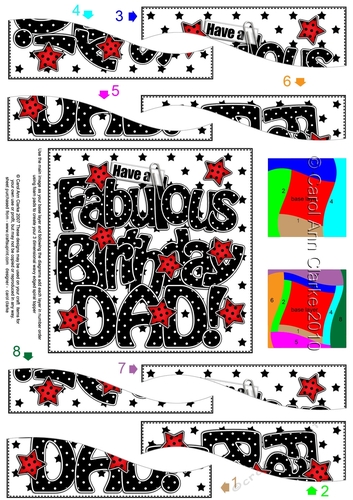 Have a Fabulous Birthday Dad - Wavy Spiral Side Stacker